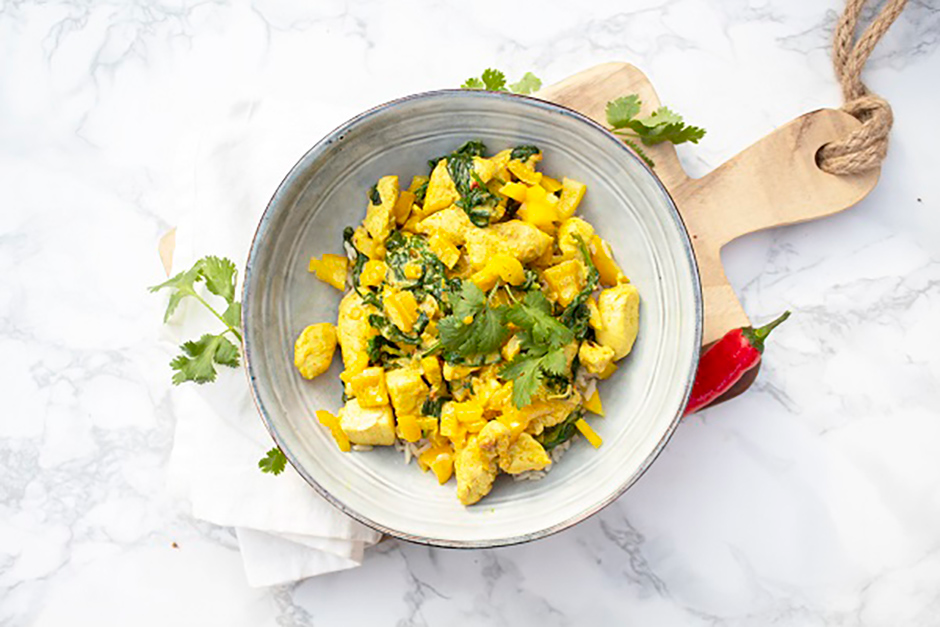 curry met kokos
