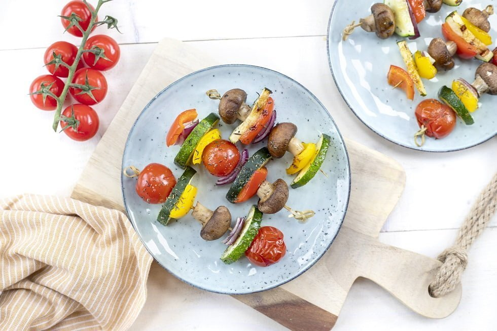 BBQ kebab sticks vegetarisch