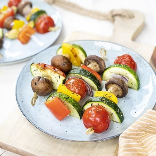 Barbeque vegetarische kebab stick bbq