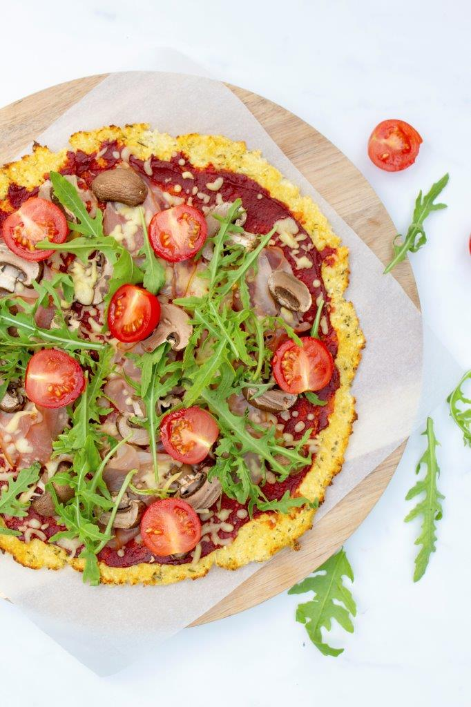 Bloemkoolbodem pizza