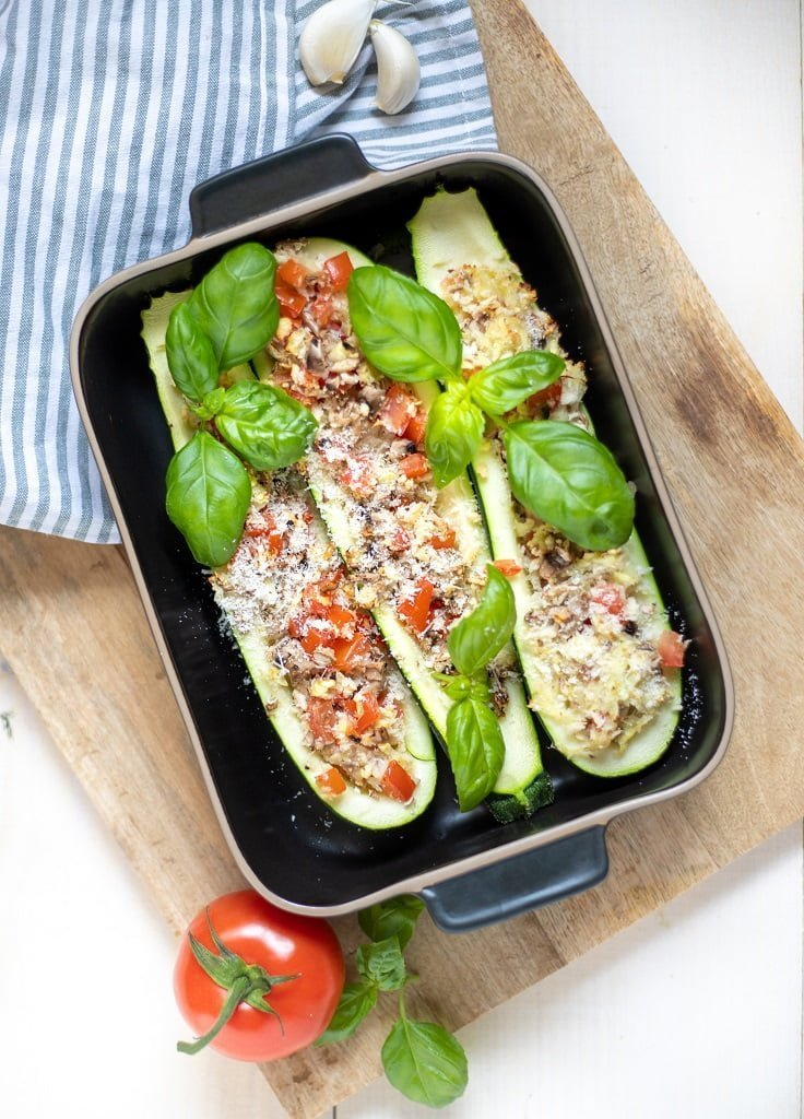 Gevulde courgette vegetarisch