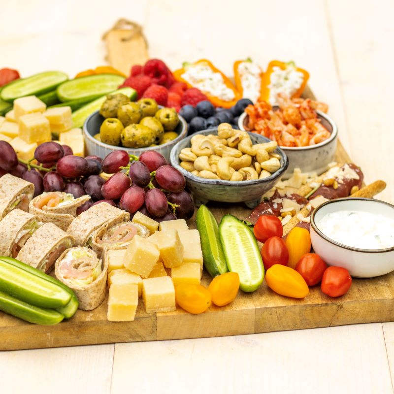 Gezonde borrelplank