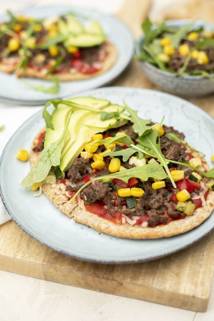 Mexicaans gehakt pizza