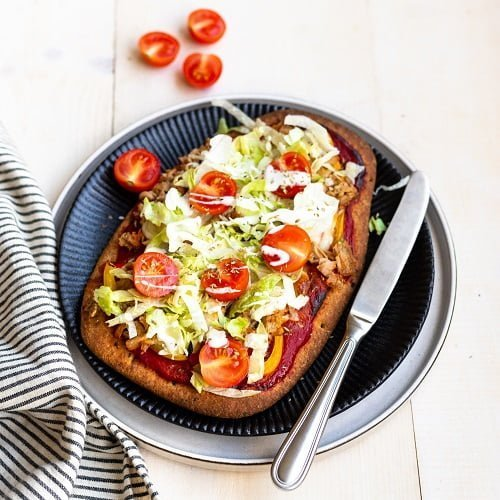 Naanbrood pizza tonijn