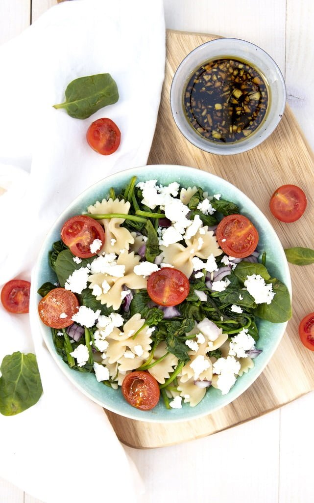 Pasta met feta en tomaat