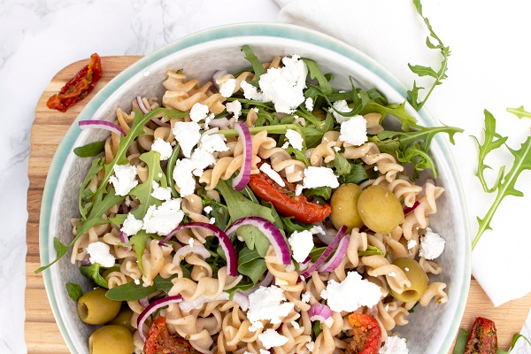 Pastasalade met geitenkaas