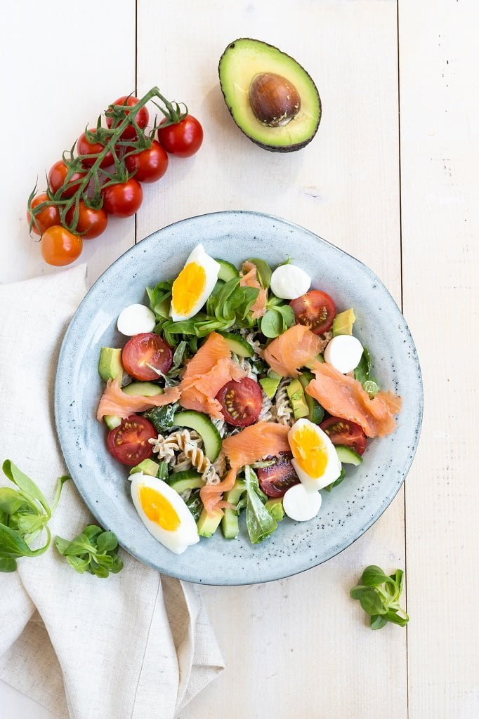 Pastasalade met zalm