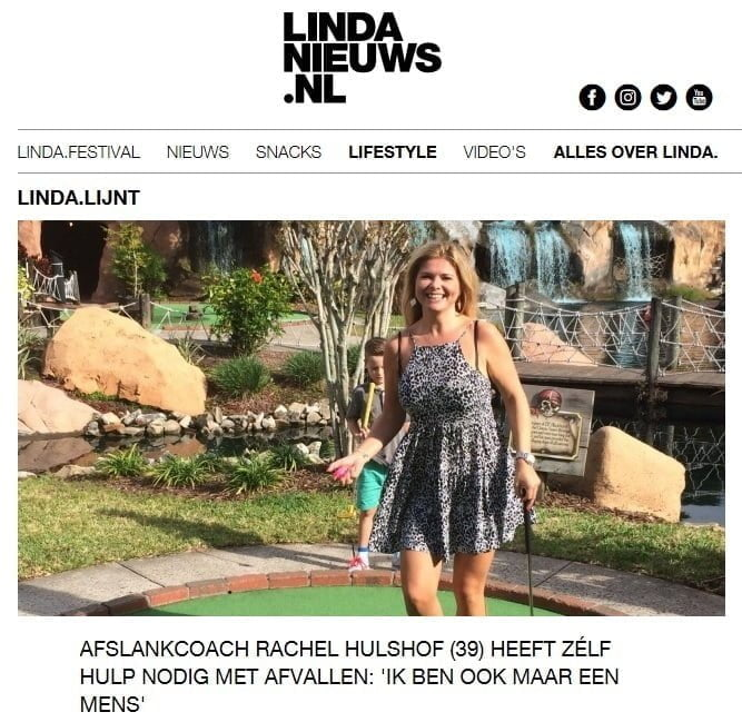 Linda nieuws afslankcoach Rachel Hulshof heeft zelf hulp nodig bij afvallen