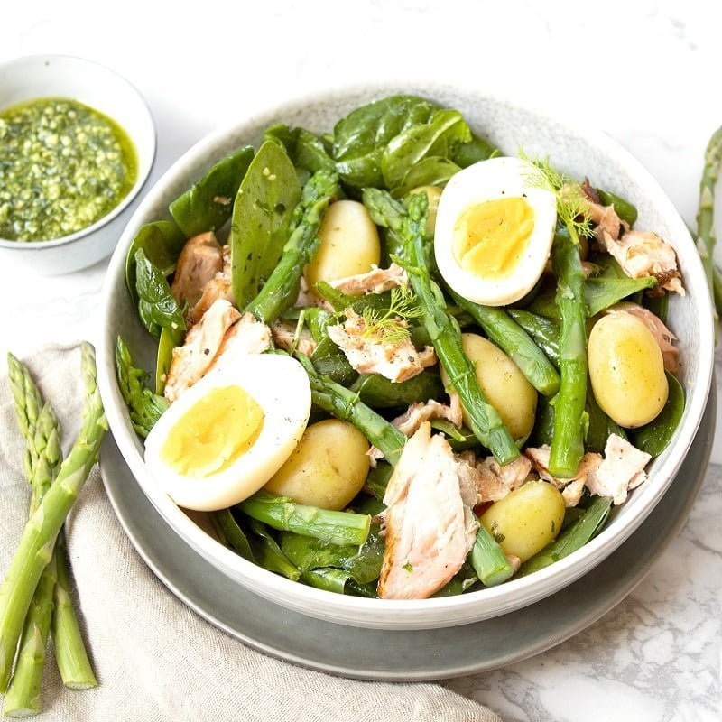 Salade met zalm