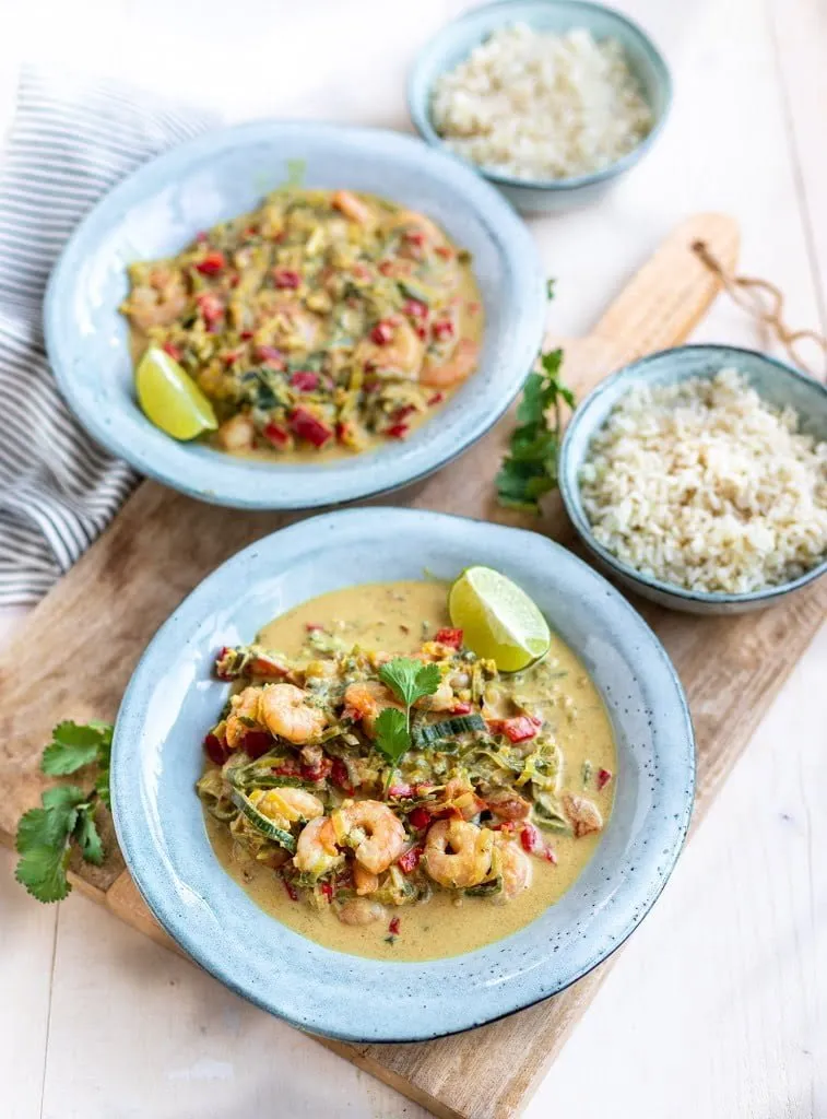 Thaise curry garnalen