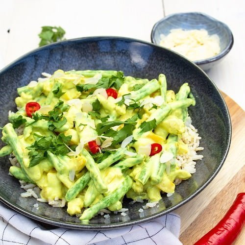 Vegetarische kipkerrie